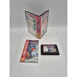 Troy Aikman NFL Football (Sega Genesis, 1994) Complete in Box Tested Working